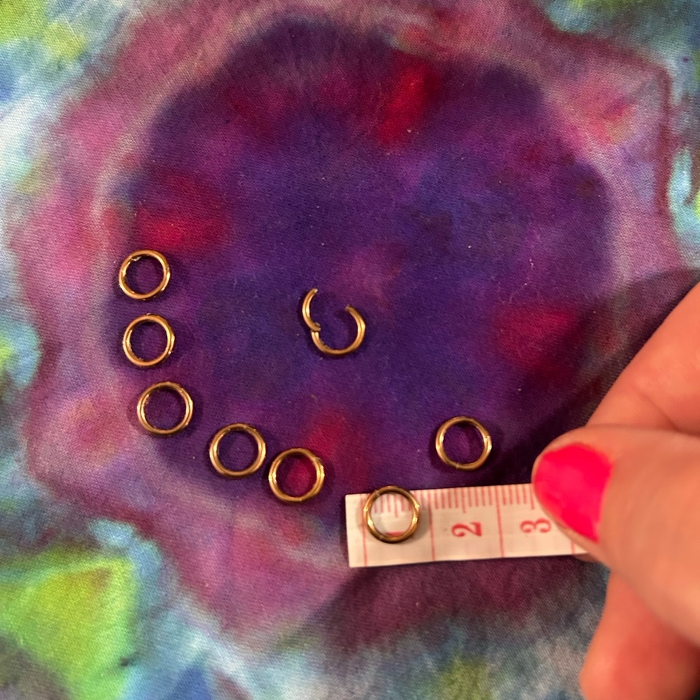Ask & Embla rose gold finish titanium clickers, 8mm, set of 8